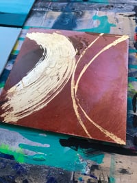 Image 3 of Getting softer - acrylic and 23,75 k gold, cc 15x15 cm