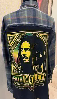 Vintage Green/Black/Gold Flannel Shirt Jimi Hendrix