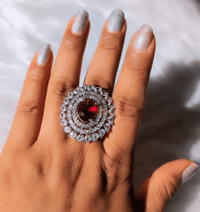 Image 5 of Purnima_American Diamond Adjustable Ring 