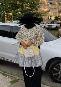 Yellow floral tiered tunic 