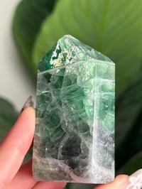 Image 5 of LIME GREEN RAINBOW FLUORITE TOWER -BRAZIL- C