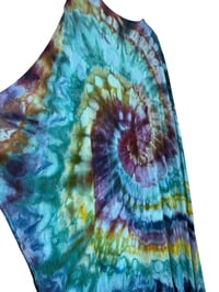 Image 7 of L Long Woven Kimono in Earthy Spiral Ice Dye
