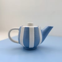 Image 2 of Circus teapot / baby blue & white