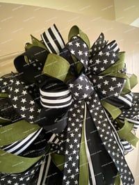 Image 2 of Thin Green Line Wreath (1 Ready to Ship)