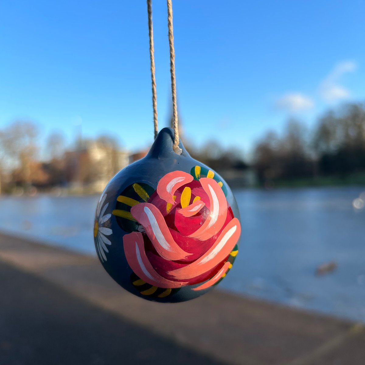 Image of Canal Boat Rose Baubles by Sure Signs