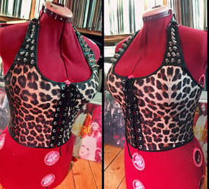 Image of Studded leopard top S/M & M/L