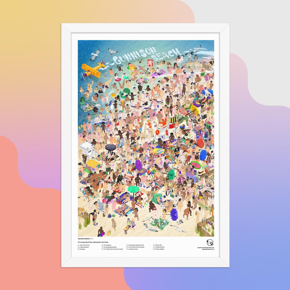 Image of Gunnison Look & Find 12x18 in Framed Poster (White)