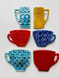 Image 1 of Tea Cup & Coffee Cup Brooches