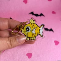 Image 2 of 1.5 Inch Acrylic Key Chain Karp Fish - double sided design 