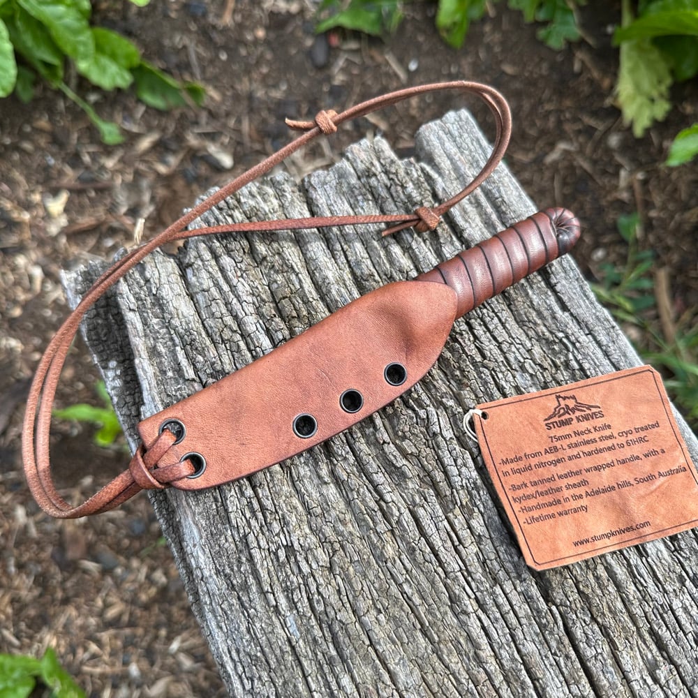 Image of 75mm Neck Knife  leather AEB-L