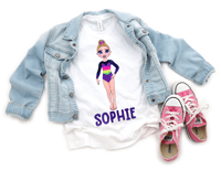 Image 1 of Custom Club Leotard Gymnastics Tshirt