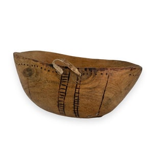 Image of VINTAGE AFRICAN WOODEN BOWL