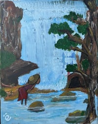 “Lady At The Falls” print 11x14