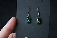 Image 1 of Dead Good Elytra Beetle wing earrings small rectangle