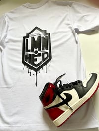 LMNHED custom front Logo T-Shirt (WHITE/BLACK)