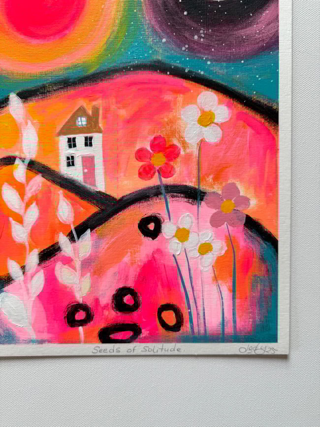 Seeds of Solitude. Original paper painting