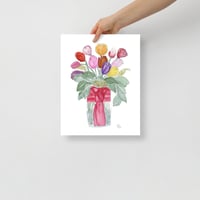 Image 4 of Tulips with a fancy knot- Poster Print