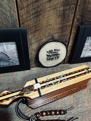 Image of Yellow heart/Mahogany with snakewood inlay