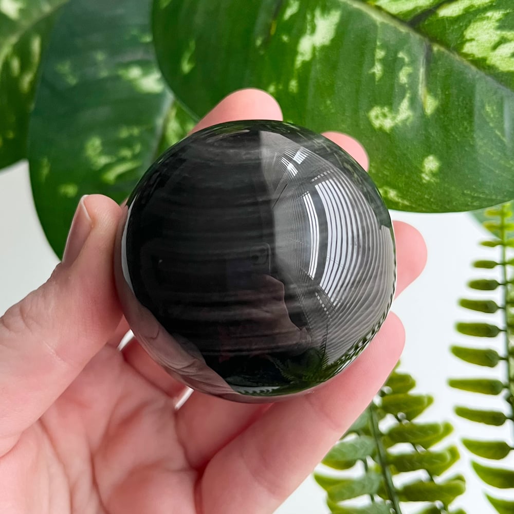 Silver Sheen Obsidian Sphere C