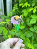 Image 3 of Tulip with felted bee 
