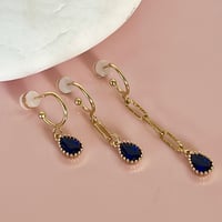 Image 2 of Blue Glass Teardrops - 3 lengths