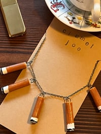 Image 1 of Ceramic Cigarettes Drop Necklace 