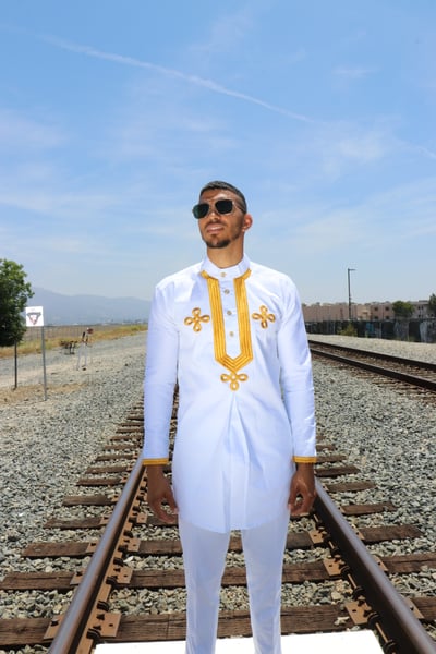 Image of The sikani shirt - white and gold
