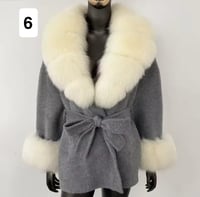 Image 6 of Luxury fur collar woolen coat🤎🐆