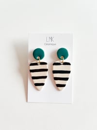 Paire de boucles d’oreilles céramique TOTEM TRIANGULA canard