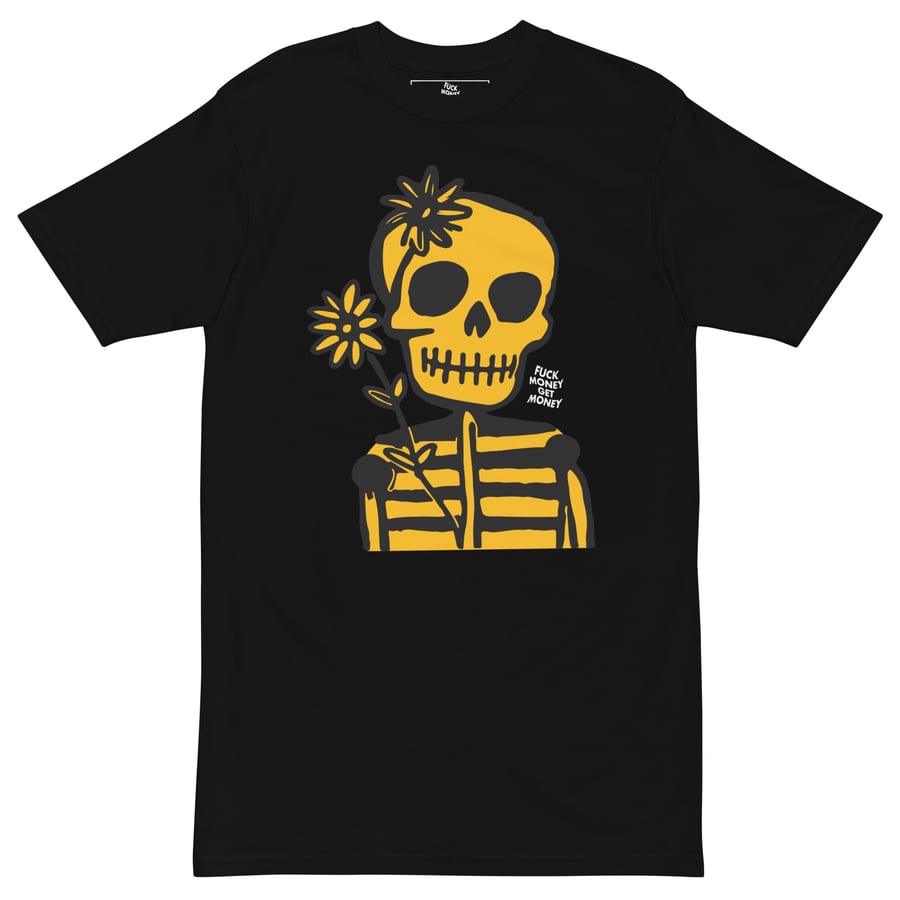 Image of FLOWER SKELETON TEE BLACK