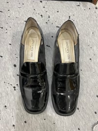 Image 2 of vintage patent leather jones New York loafer mesh side