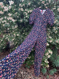 Image 3 of 50% off SAMPLE SALE / MEDIUM Holly Stalder Floral Corduroy Jumpsuit 