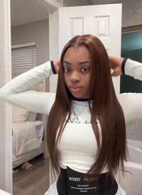 Image 1 of Brown Glueless 26inch 13x4