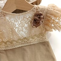 Image 2 of Girls bodysuit Felice | 0-3 months | beige | flowers 