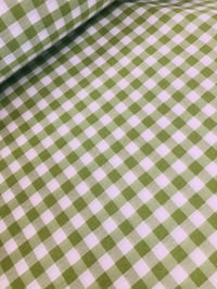Image 1 of Loneta/Vichy - Doble Cara - Cuadro Grande - VERDE PISTACHO - 8€/m