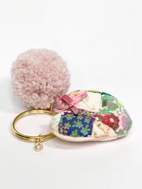 Image 2 of My Heart To Yours Ornament Quilted Mini Keychain 3