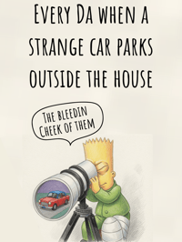 Strange Car Card 