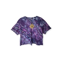 Image 1 of M Crop Tee in Purple Haze Geode Ice Dye