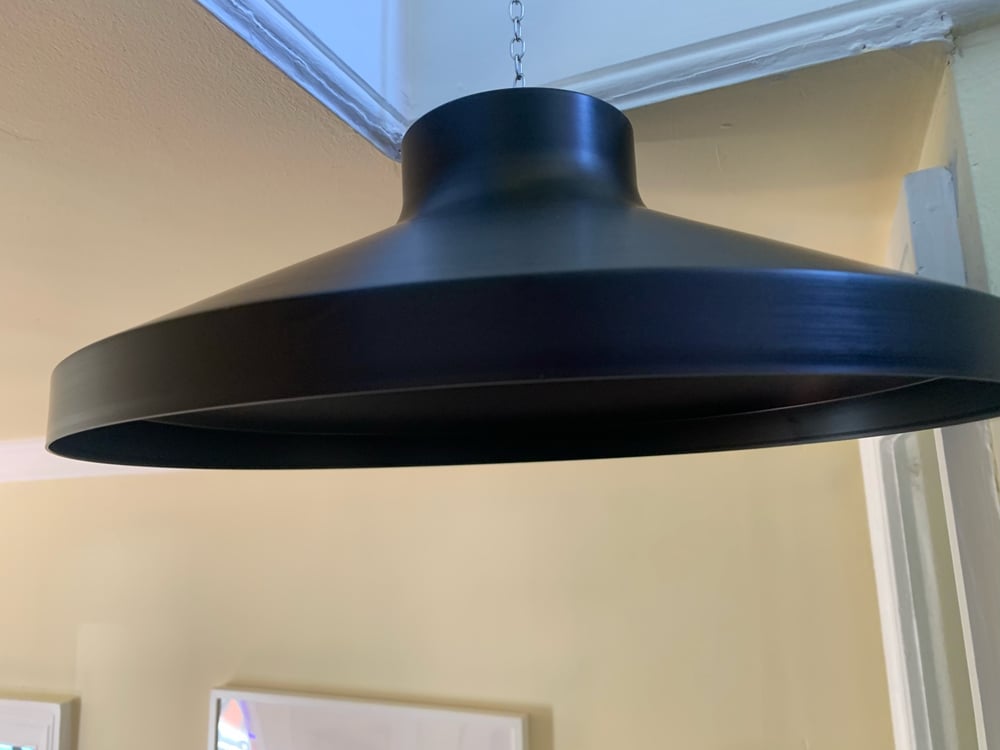 Image of Black Metal Lampshade Satin Finish