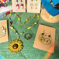Image 3 of Sunflower Pendant Necklace