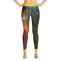Image 2 of COSMIC YELLOW YOGA PANTS