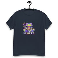 Image 3 of Unisex classic tee, Tie Dye Peace Frog  Hippie Tee