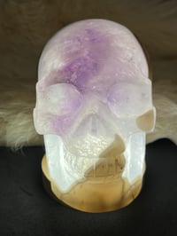 Image 5 of Amethyst & Agate Skull Carving #2241