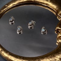 Image 11 of Maiden Moon Pendants - Handmade Sterling Silver Moon Pendants Set With Rainbow Moonstone