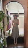 vintage Ralph Lauren suede fluted hem dress