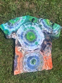 Image 1 of “a trip to earth” geode ice dyed T-shirt (L)