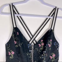 Image 5 of FOR LOVE AND LEMONS black floral mini dress