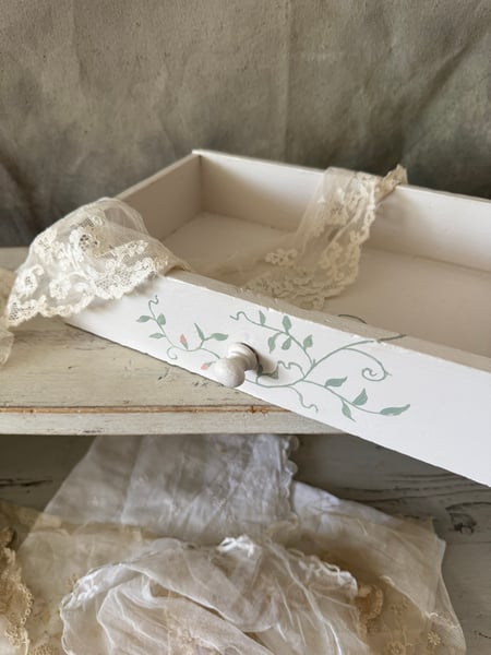 Image of Handpainted wooden drawer