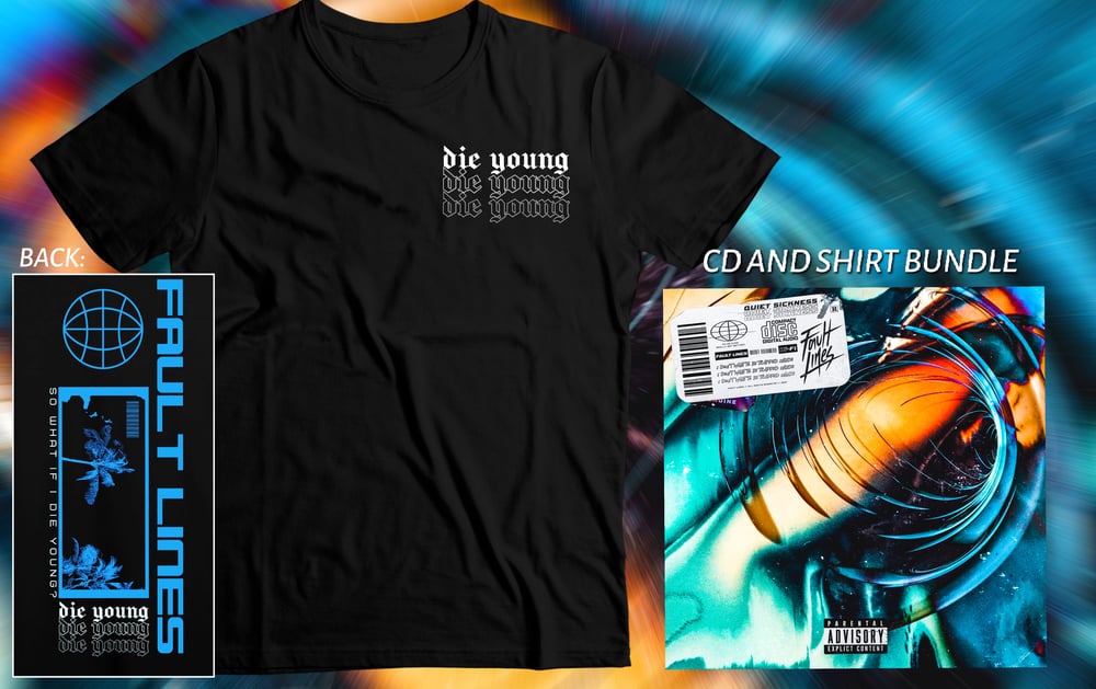Image of Quiet Sickness CD & Die Young T-Shirt Bundle