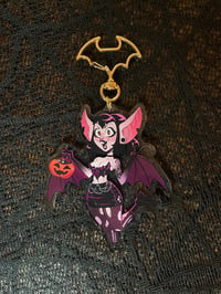 Image 2 of Bat Girl Acrylic Charm Keychain